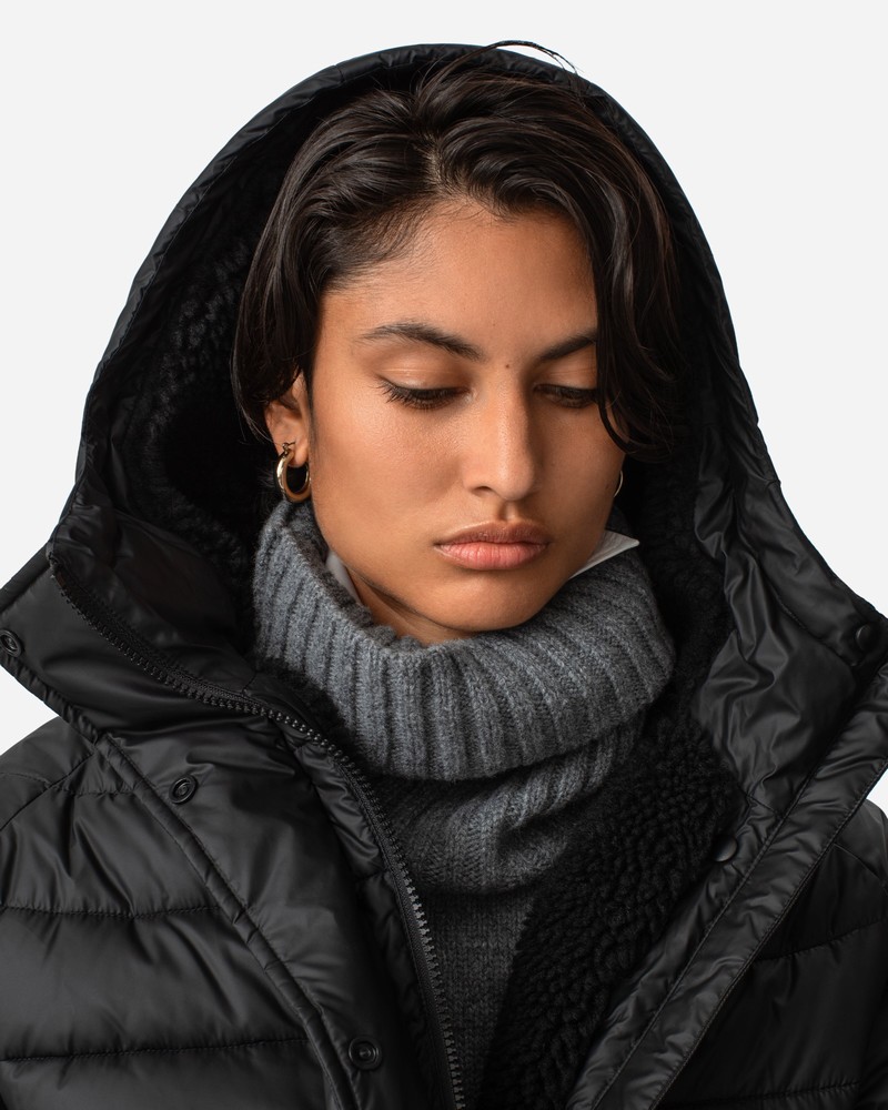 Hunter Intrepid Mid Puffer Women Coats Black | 532631797