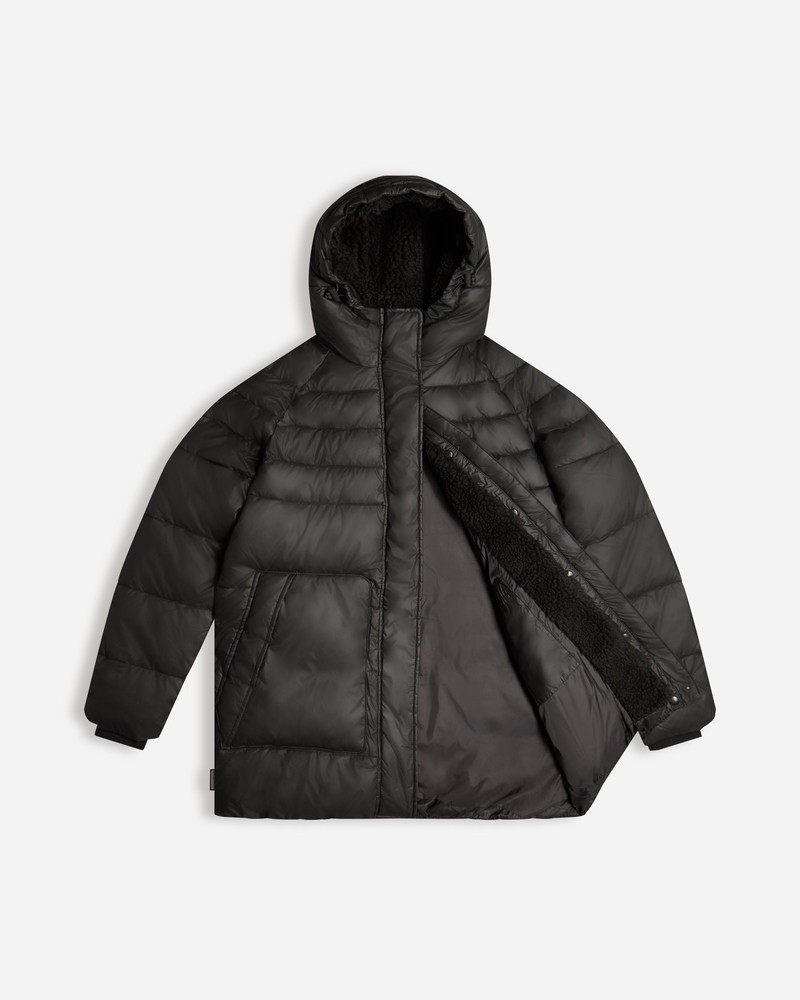 Hunter Intrepid Mid Puffer Women Coats Black | 532631797