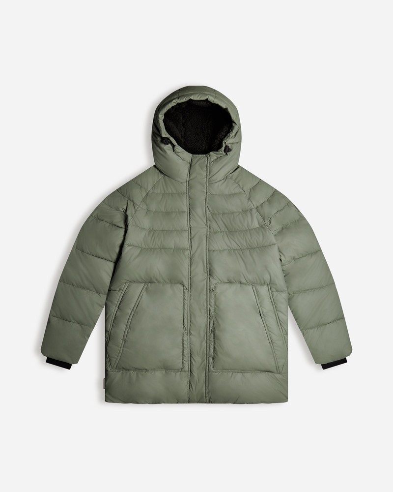 Hunter Intrepid Mid Puffer Women Coats Green | 352630275