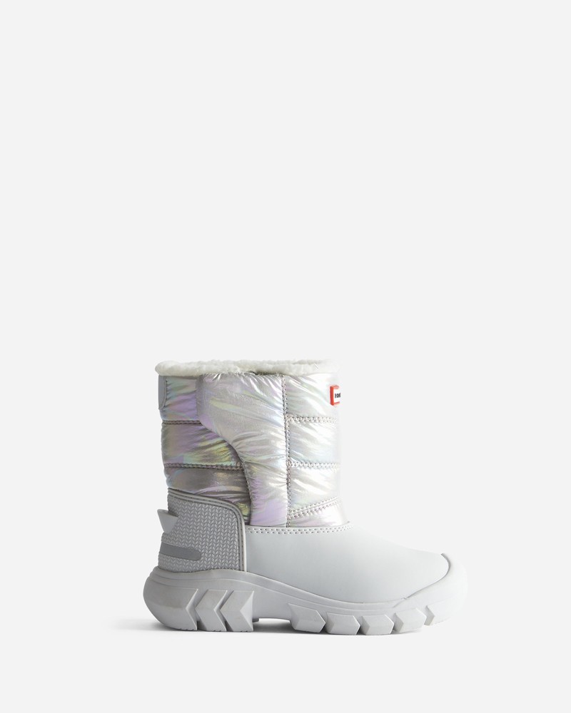 Hunter Intrepid Reflective Camo Kids\' Snow Boots White | 436054383