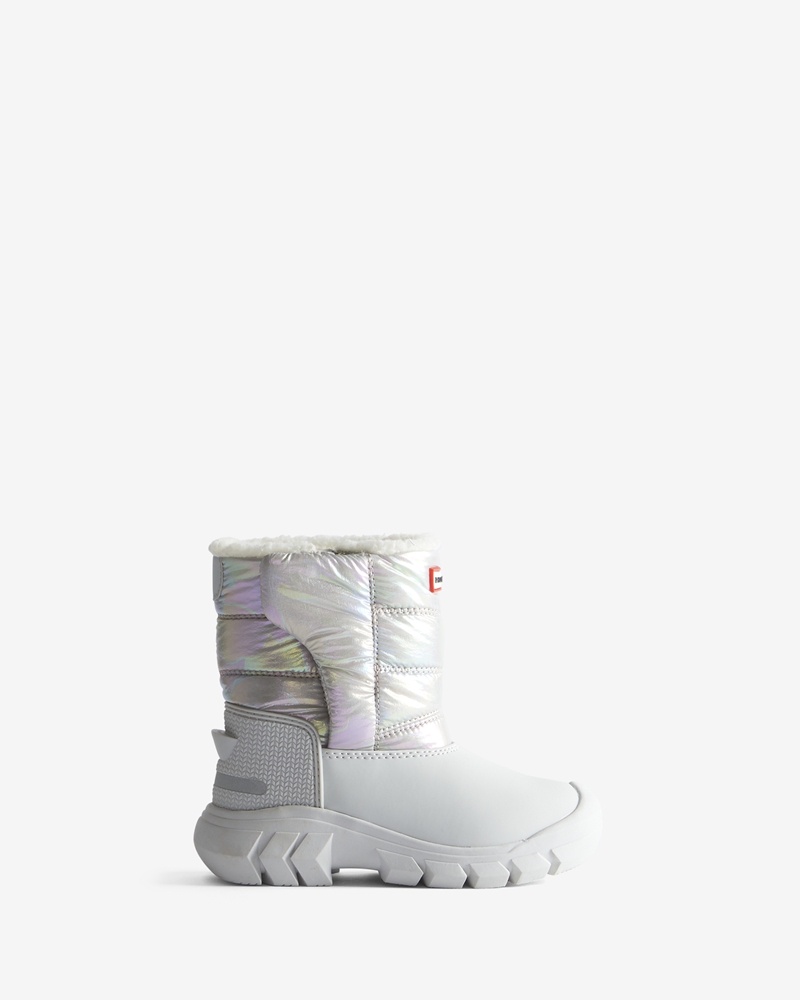 Hunter Intrepid Reflective Camo Kids' Snow Boots White | 128910784