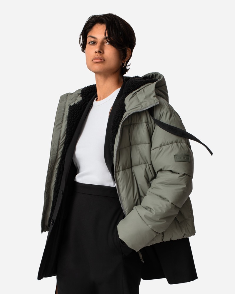Hunter Intrepid Short Puffer Women Jackets Green | 394804317