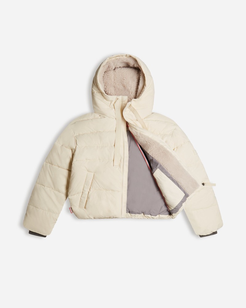 Hunter Intrepid Short Puffer Women Jackets White | 947293513