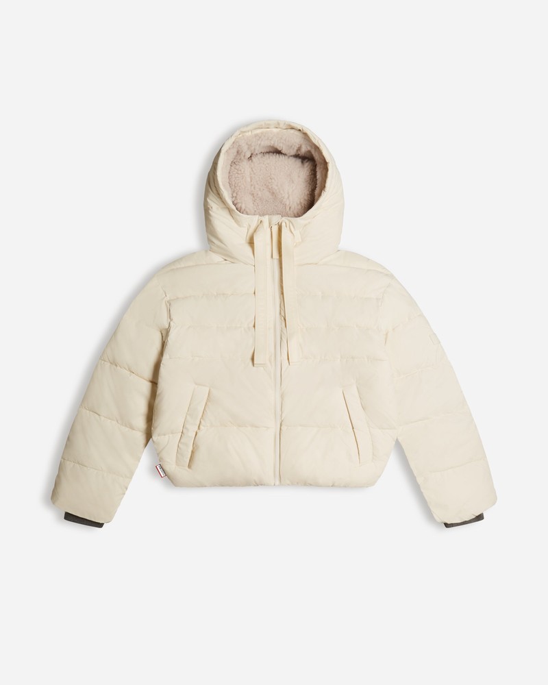 Hunter Intrepid Short Puffer Women Jackets White | 947293513