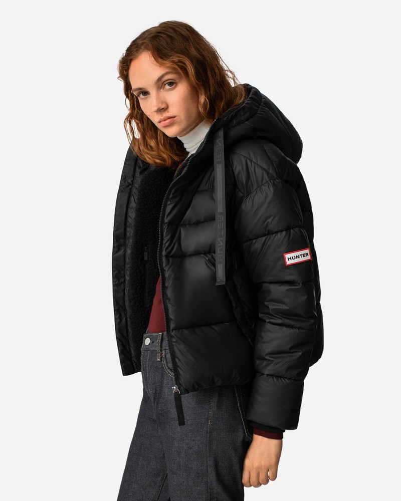 Hunter Intrepid Short Puffer Women Jackets Black | 703783031