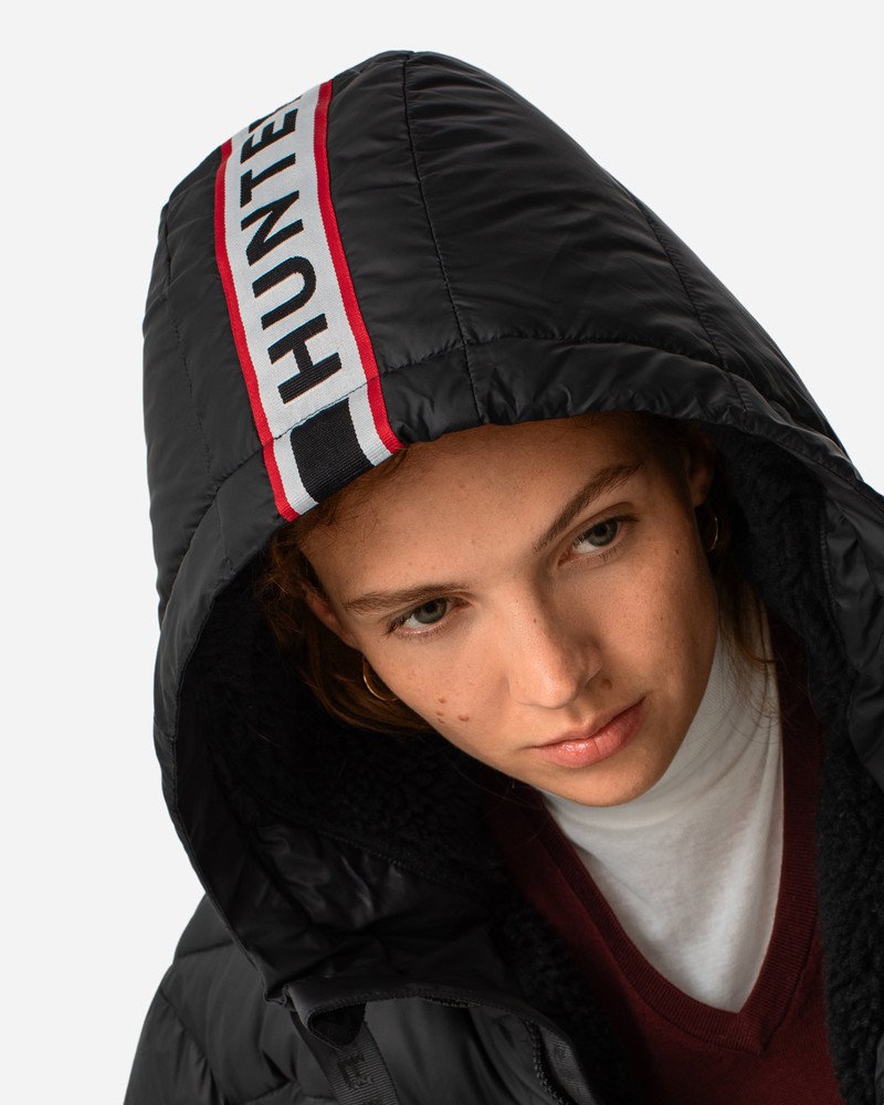 Hunter Intrepid Short Puffer Women Jackets Black | 703783031
