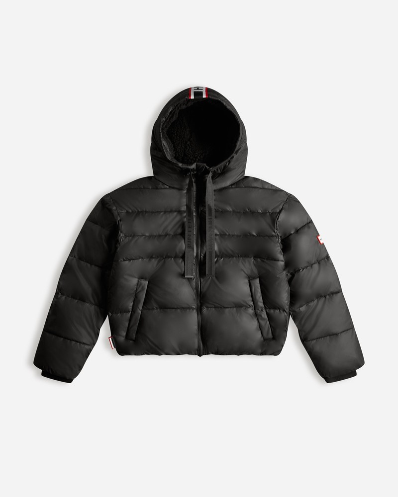 Hunter Intrepid Short Puffer Women Jackets Black | 703783031