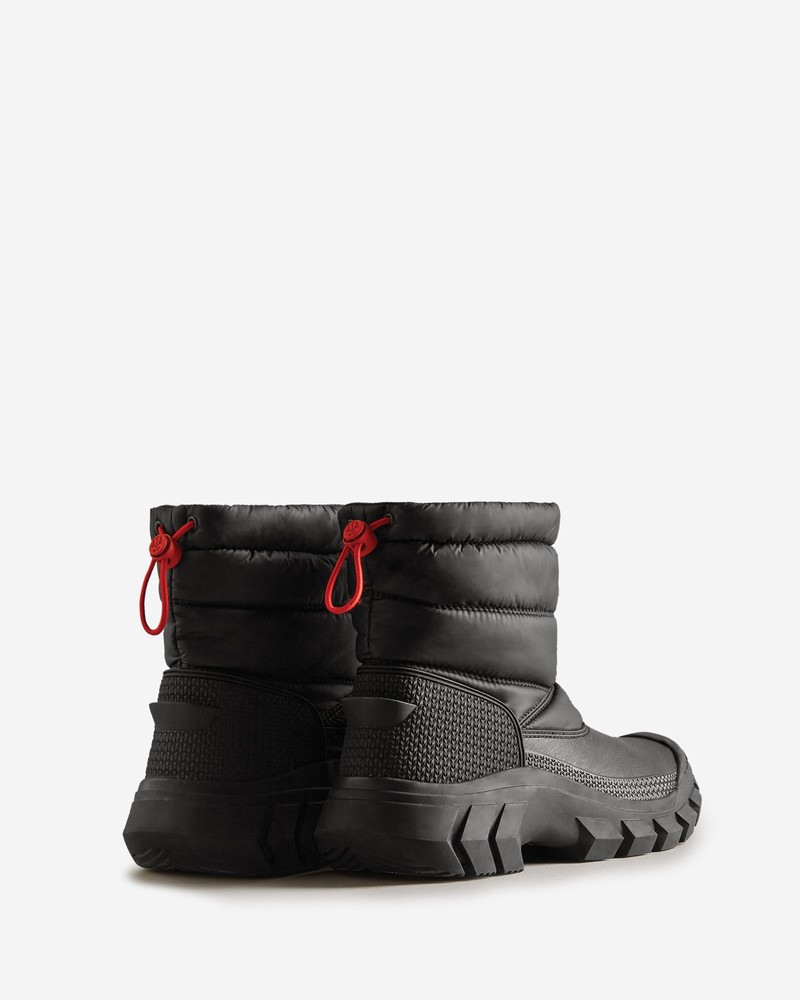 Hunter Intrepid Short Women Snow Boots Black | 233653309