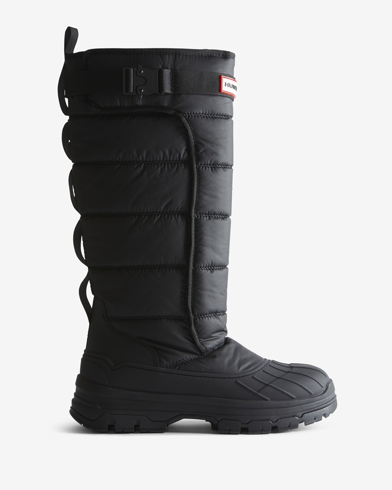 Hunter Intrepid Tall Buckle Women Snow Boots Black | 308779922