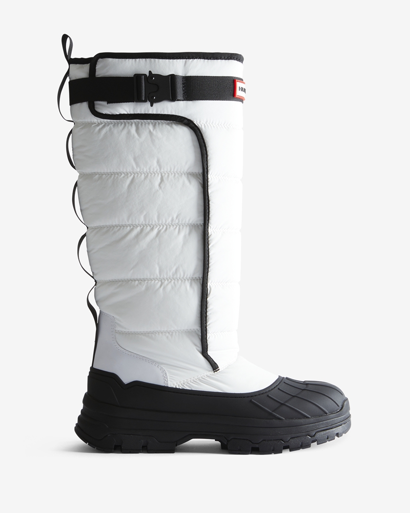 Hunter Intrepid Tall Buckle Women Snow Boots White | 137186826
