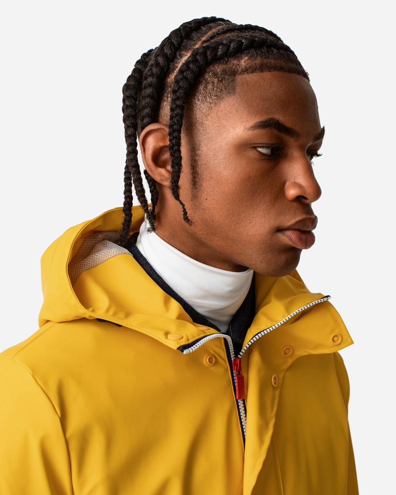 Hunter Lightweight Waterproof Men Rain Jackets Yellow | 86344504