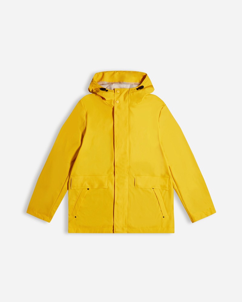 Hunter Lightweight Waterproof Men Rain Jackets Yellow | 86344504