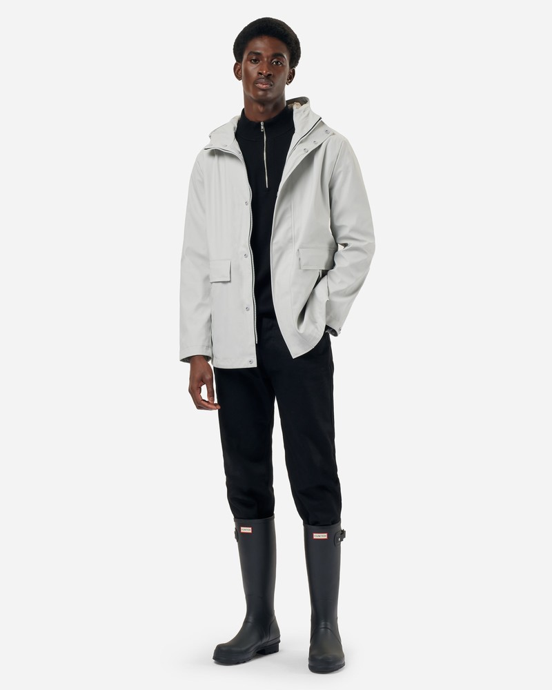 Hunter Lightweight Waterproof Men Rain Jackets Grey | 382304011