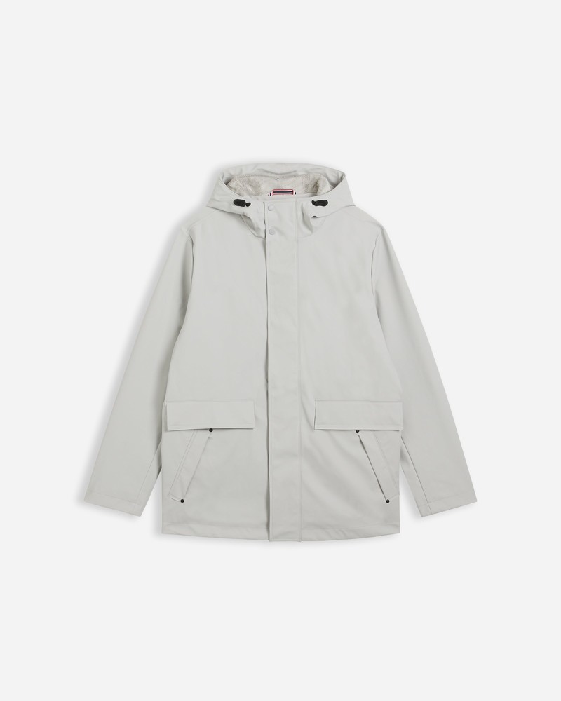 Hunter Lightweight Waterproof Men Rain Jackets Grey | 382304011