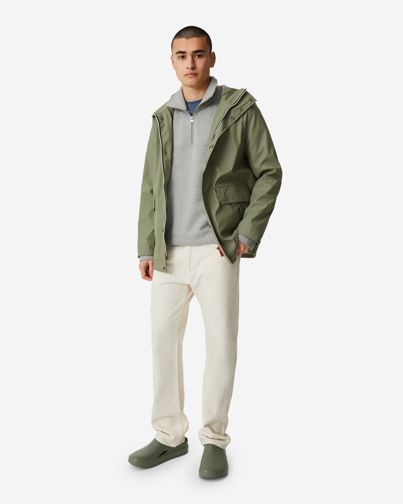 Hunter Lightweight Waterproof Men Rain Jackets Green | 237934802