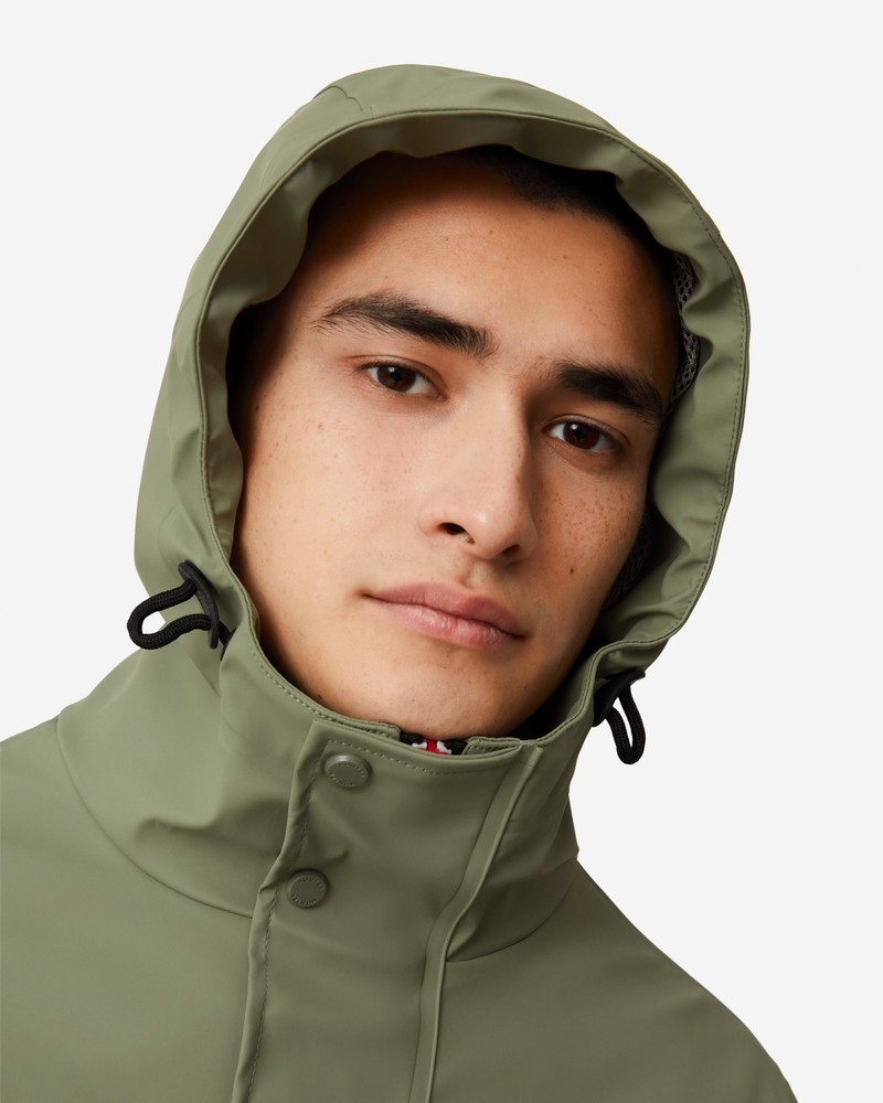 Hunter Lightweight Waterproof Men Rain Jackets Green | 237934802