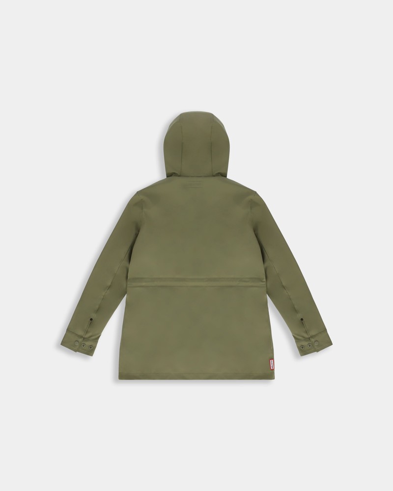 Hunter Lightweight Waterproof Women Rain Jackets Green | 80797273