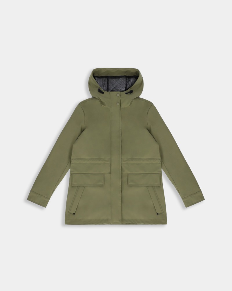 Hunter Lightweight Waterproof Women Rain Jackets Green | 80797273
