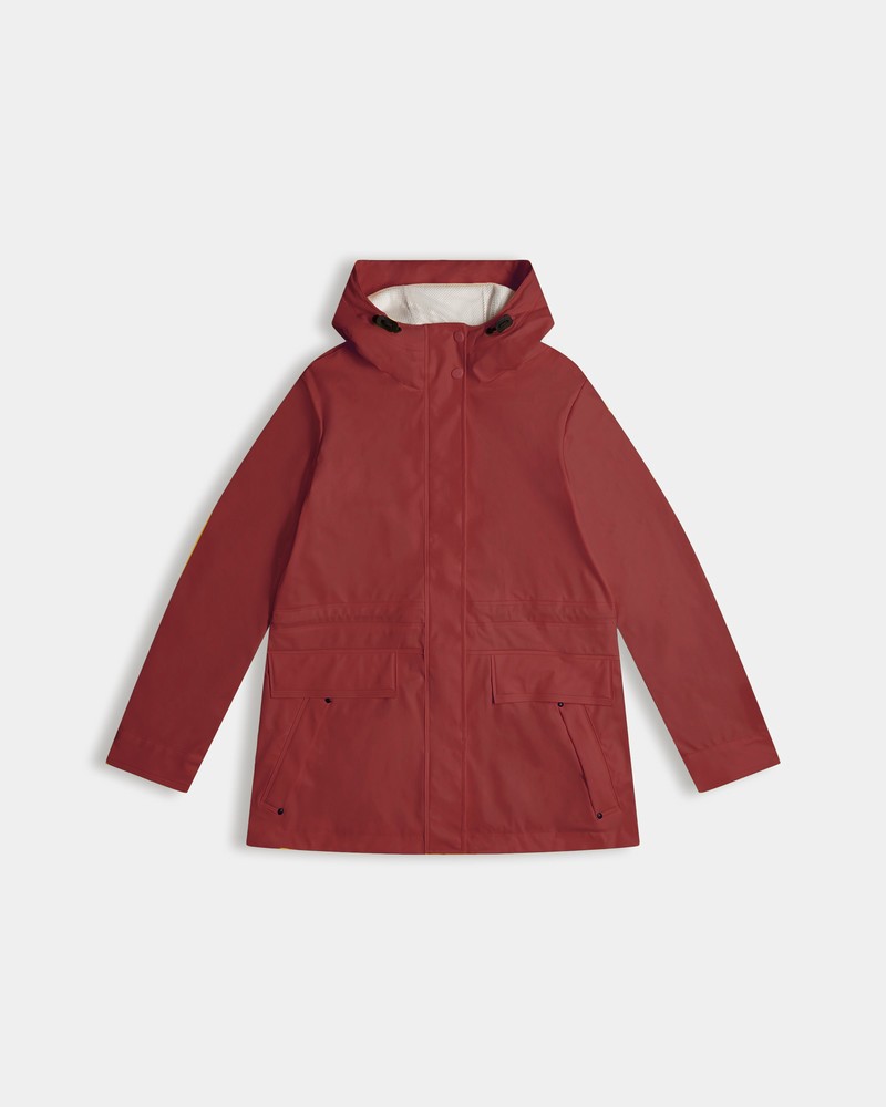 Hunter Lightweight Waterproof Women Rain Jackets Red | 453956239