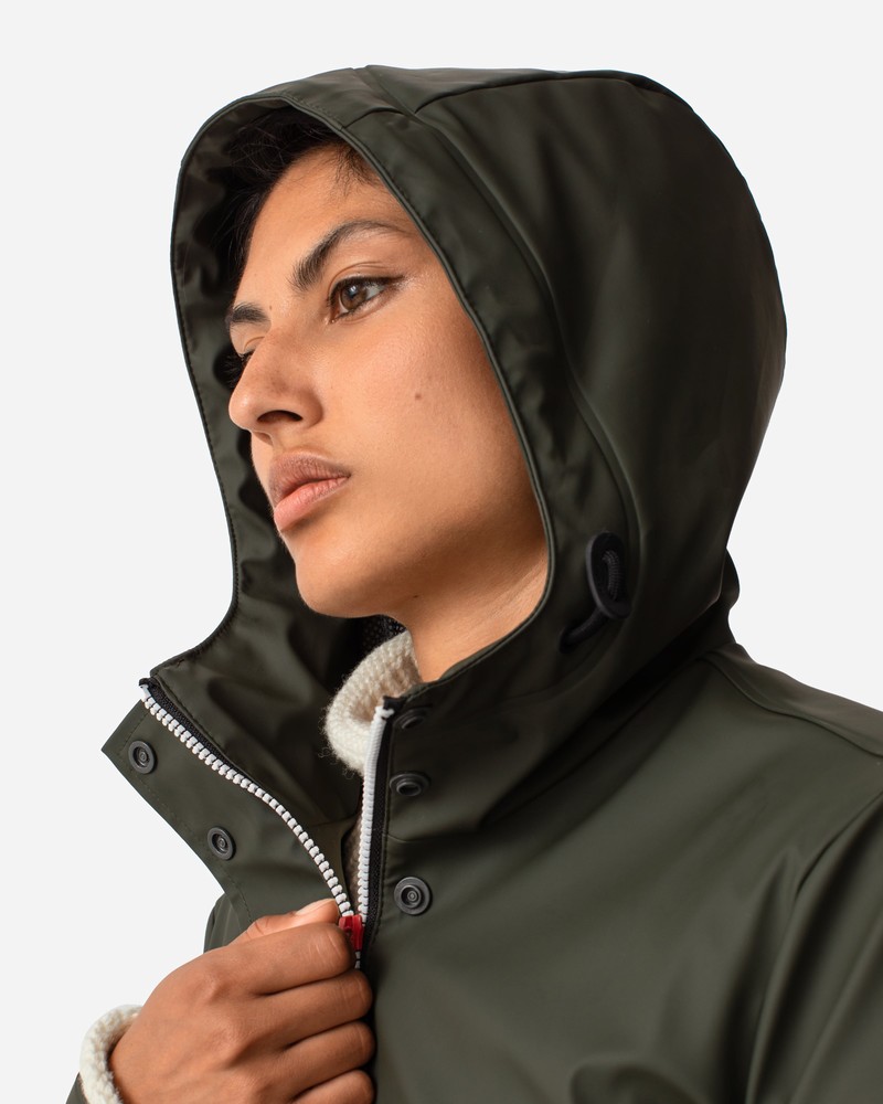 Hunter Lightweight Waterproof Women Rain Jackets Olive | 708826671