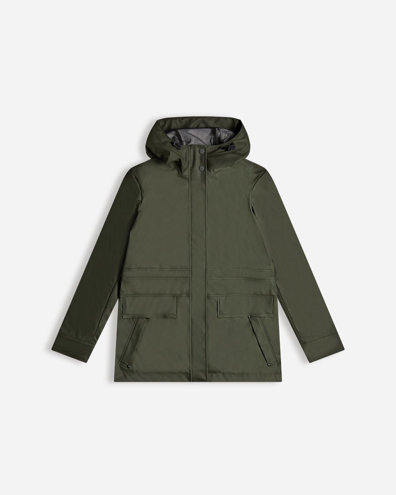 Hunter Lightweight Waterproof Women Rain Jackets Olive | 708826671