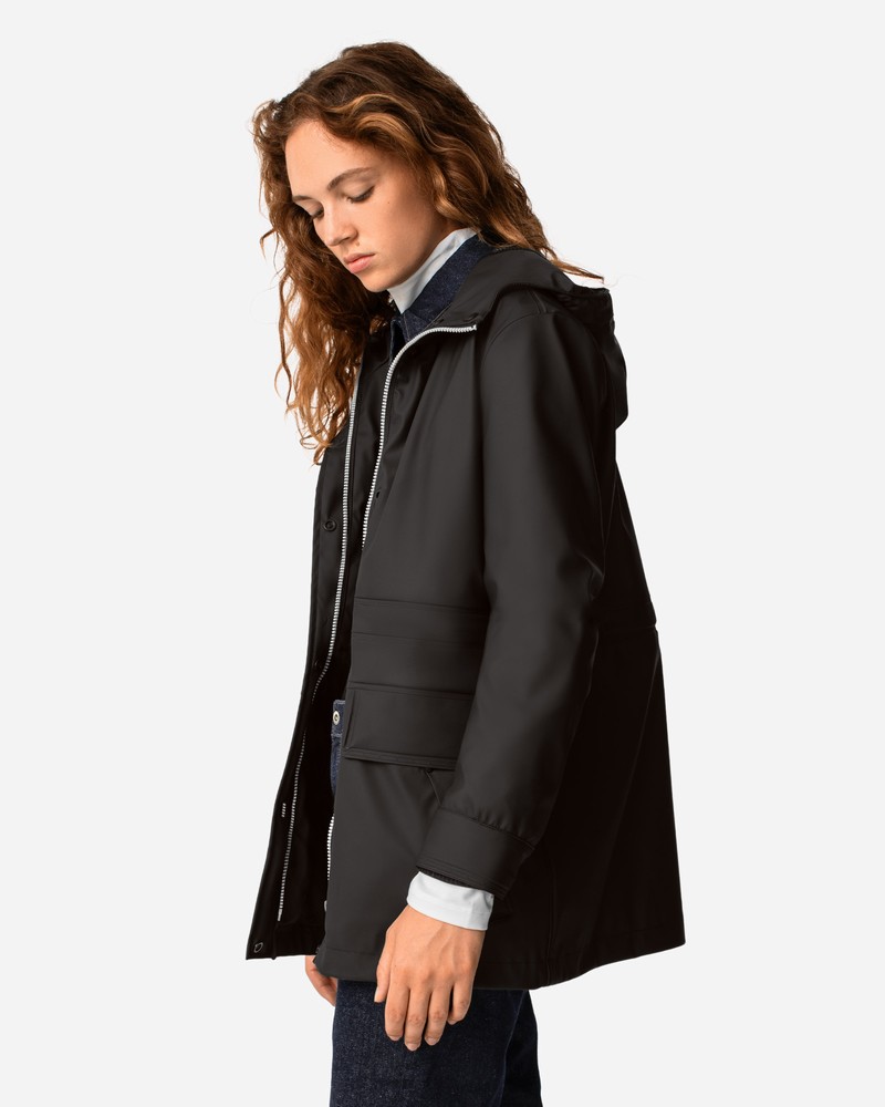 Hunter Lightweight Waterproof Women Rain Jackets Black | 718023808