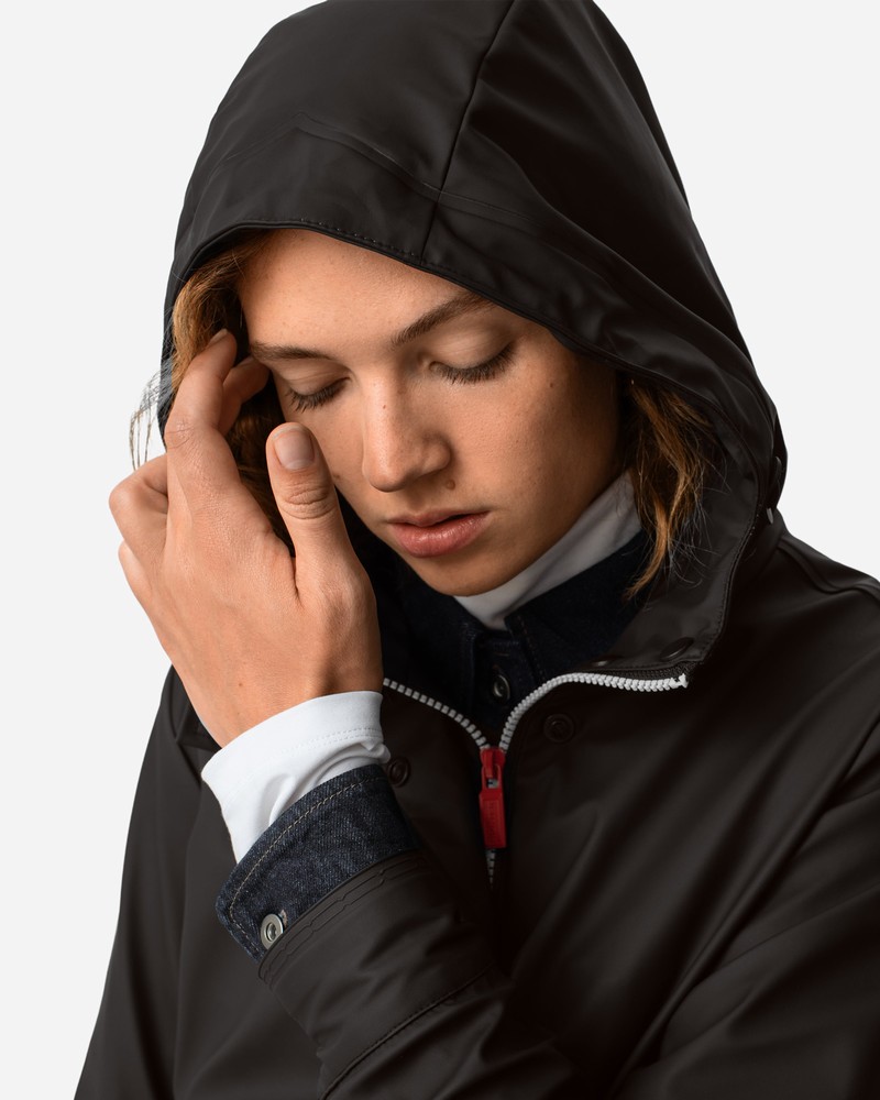 Hunter Lightweight Waterproof Women Rain Jackets Black | 718023808