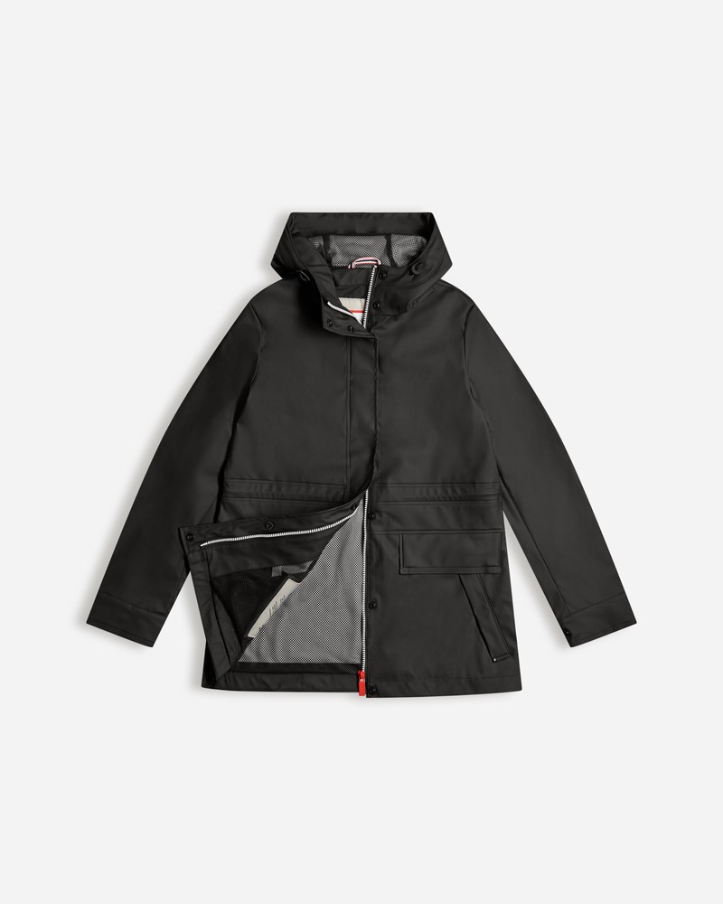 Hunter Lightweight Waterproof Women Rain Jackets Black | 718023808