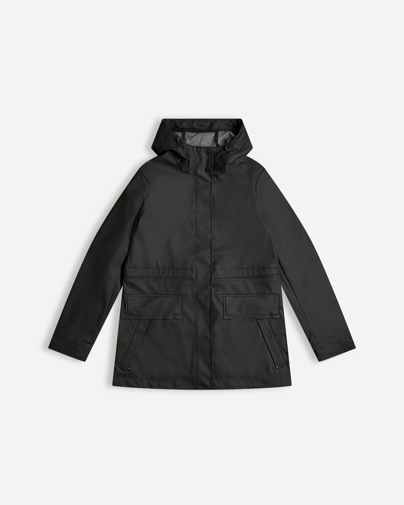 Hunter Lightweight Waterproof Women Rain Jackets Black | 718023808