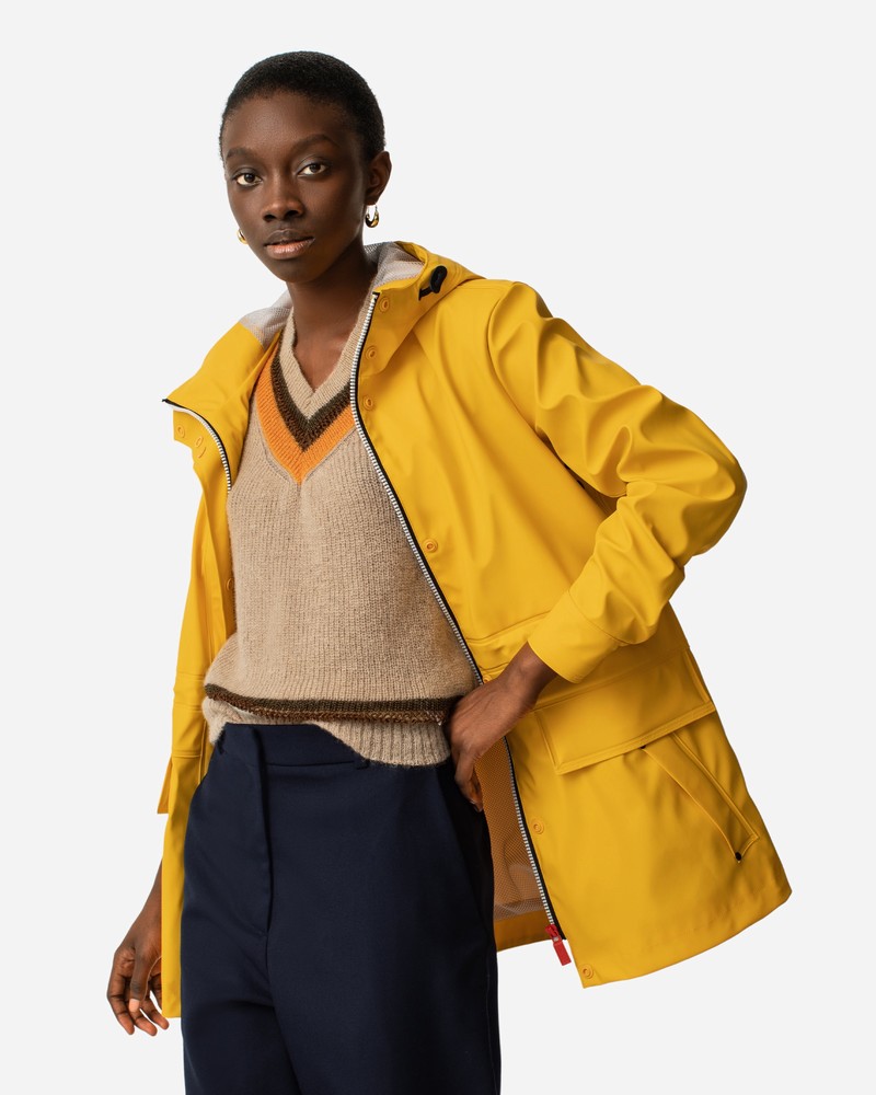 Hunter Lightweight Waterproof Women Rain Jackets Yellow | 58822569