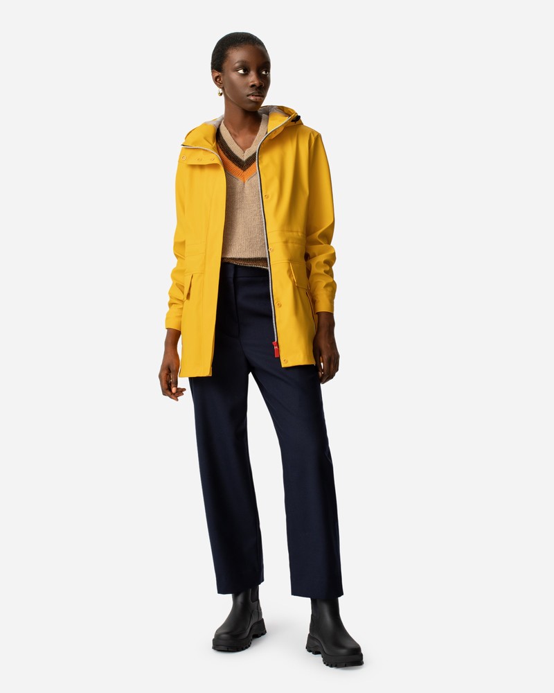Hunter Lightweight Waterproof Women Rain Jackets Yellow | 58822569