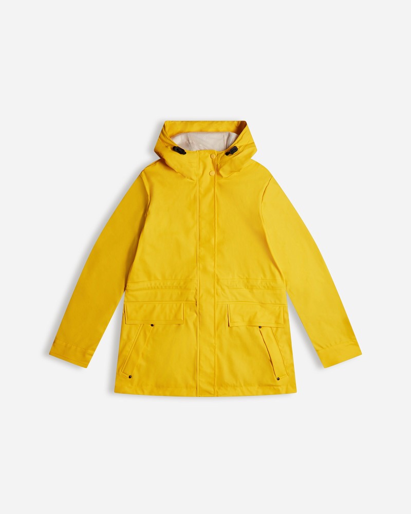 Hunter Lightweight Waterproof Women Rain Jackets Yellow | 58822569
