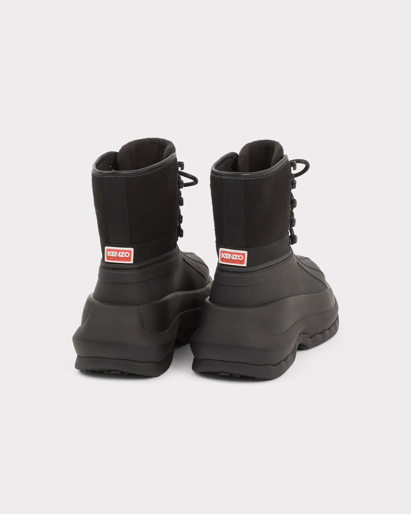 Hunter Mid Duck Men Boots Black | 29161519
