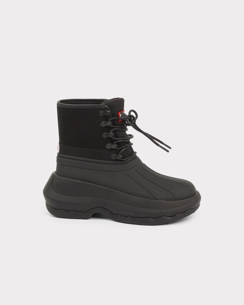 Hunter Mid Duck Men Boots Black | 29161519