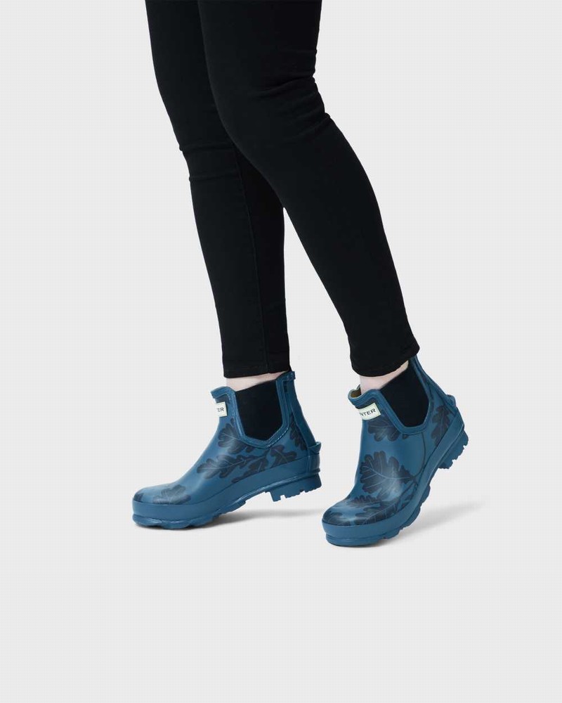 Hunter National Trust Norris Field Technical Women Chelsea Boots Blue | 945934379