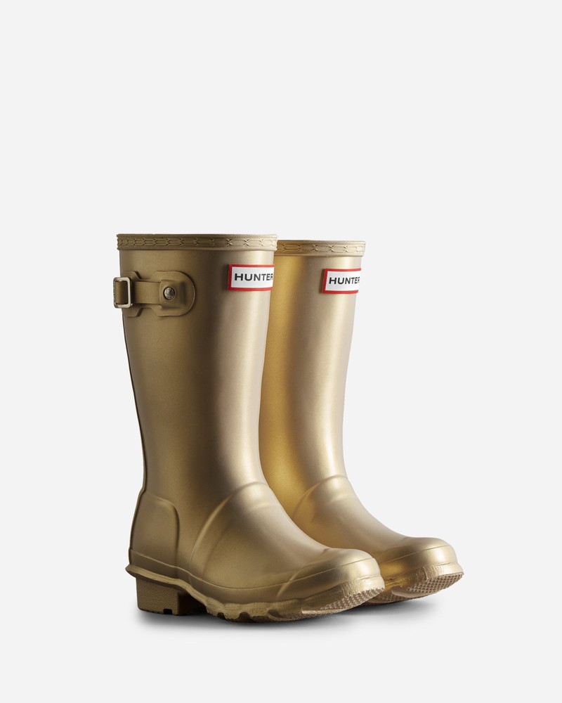 Hunter Nebula Kids' Wellington Boots Gold | 758596397