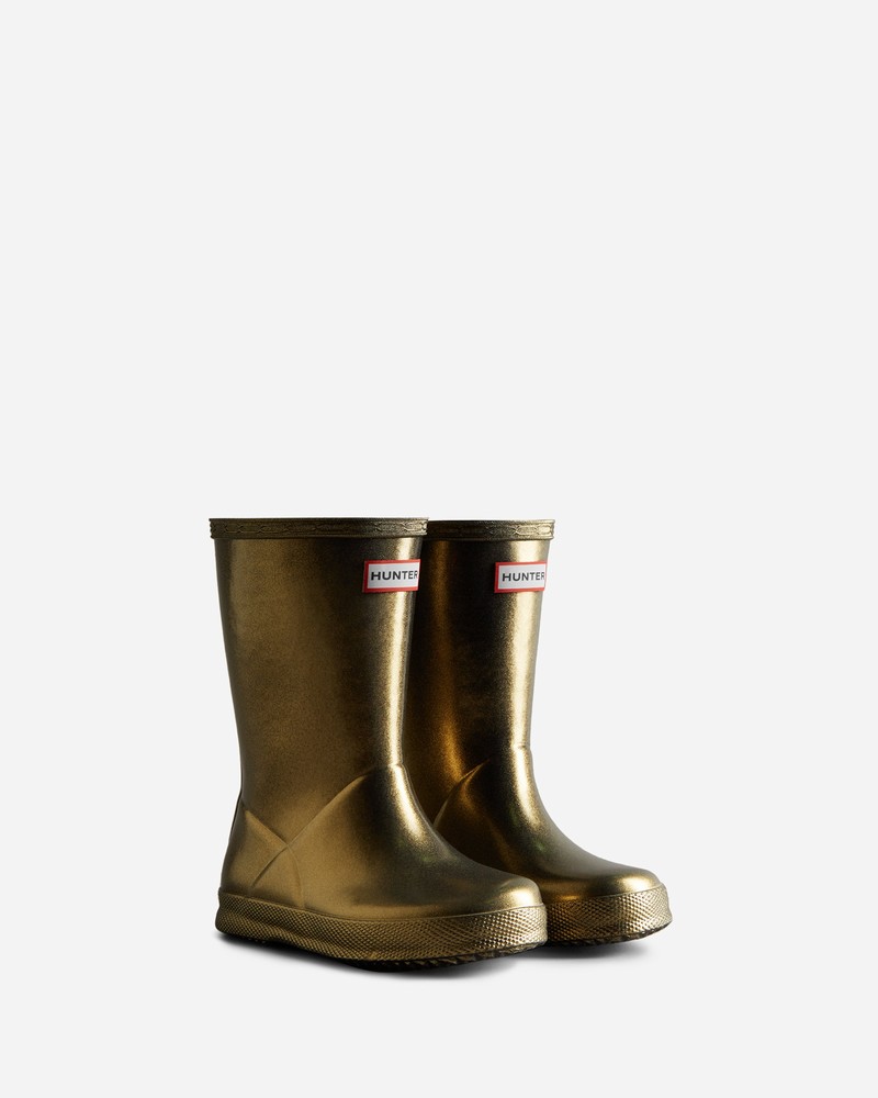 Hunter Nebula Kids' Wellington Boots Gold | 19484924