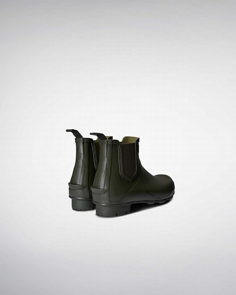 Hunter Norris Field Men Chelsea Boots Olive | 494198547