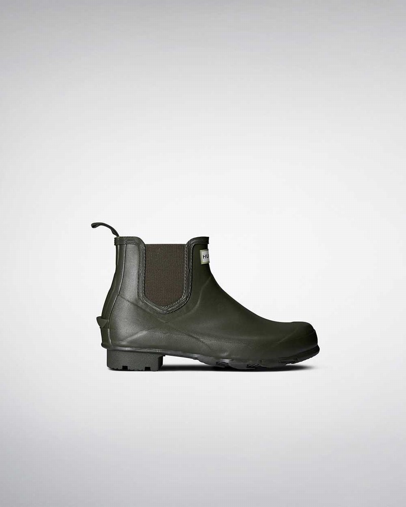 Hunter Norris Field Men Chelsea Boots Olive | 494198547