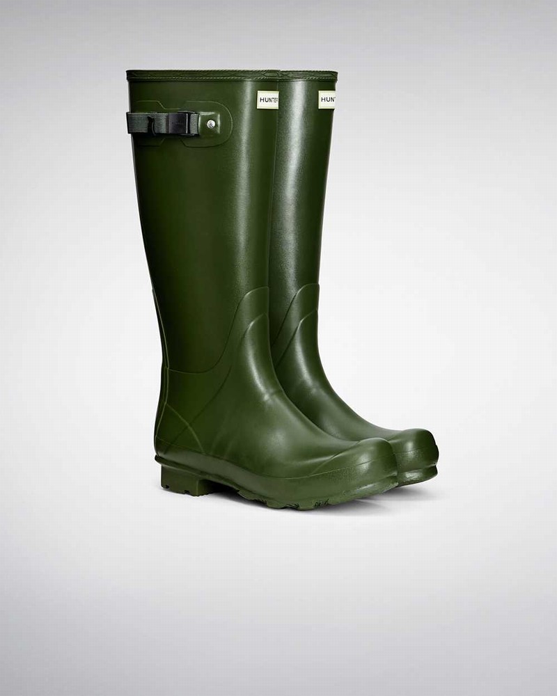 Hunter Norris Field Men Wellington Boots Green | 842548237