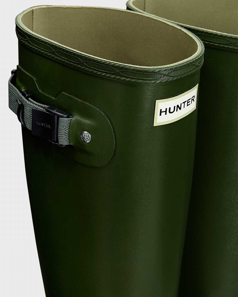 Hunter Norris Field Men Wellington Boots Green | 842548237