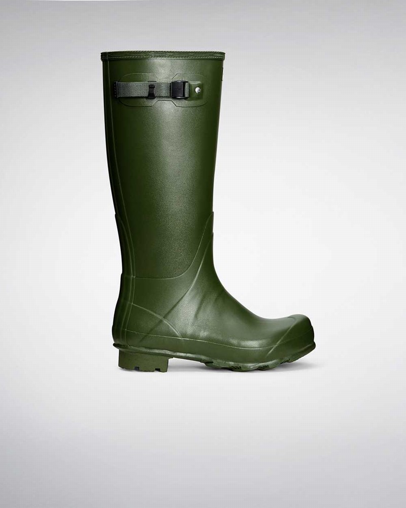 Hunter Norris Field Men Wellington Boots Green | 842548237