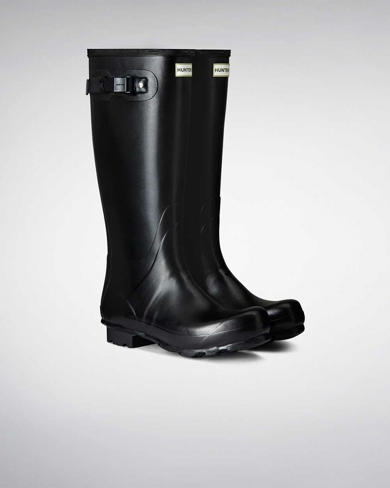 Hunter Norris Field Men Wellington Boots Black | 860670913