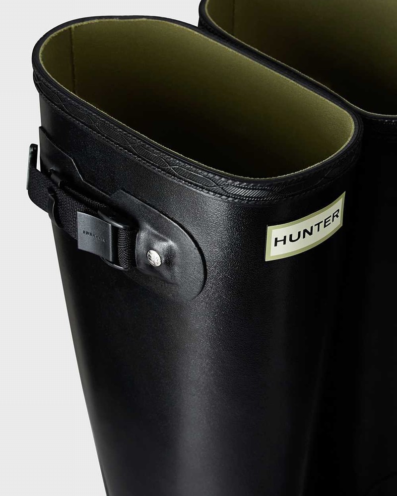 Hunter Norris Field Men Wellington Boots Black | 860670913
