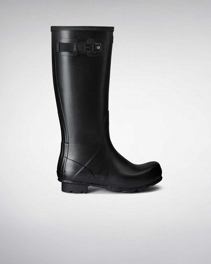 Hunter Norris Field Men Wellington Boots Black | 860670913