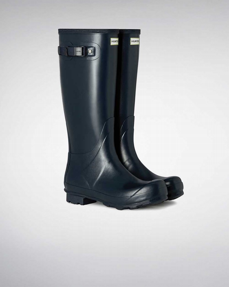 Hunter Norris Field Men Wellington Boots Navy | 732563532