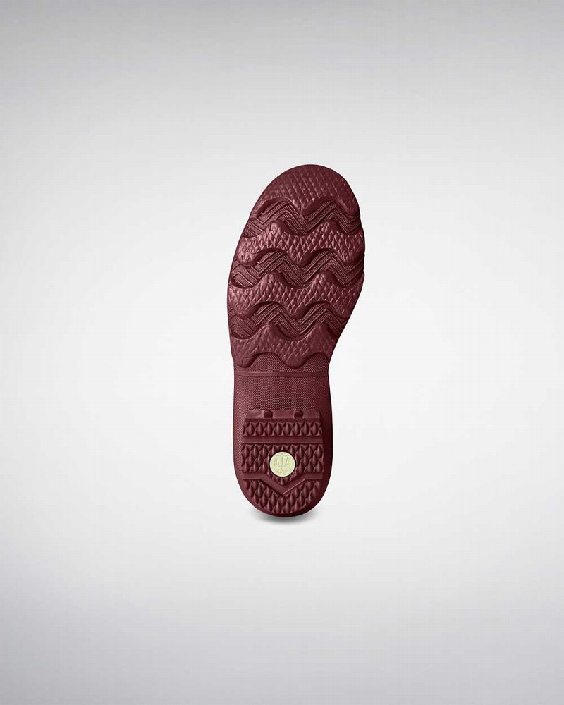 Hunter Norris Field Neoprene Lined Women Rain Boots Burgundy | 401905911