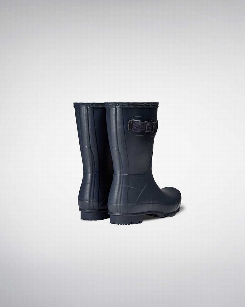 Hunter Norris Field Short Women Short Boots Navy | 347242009