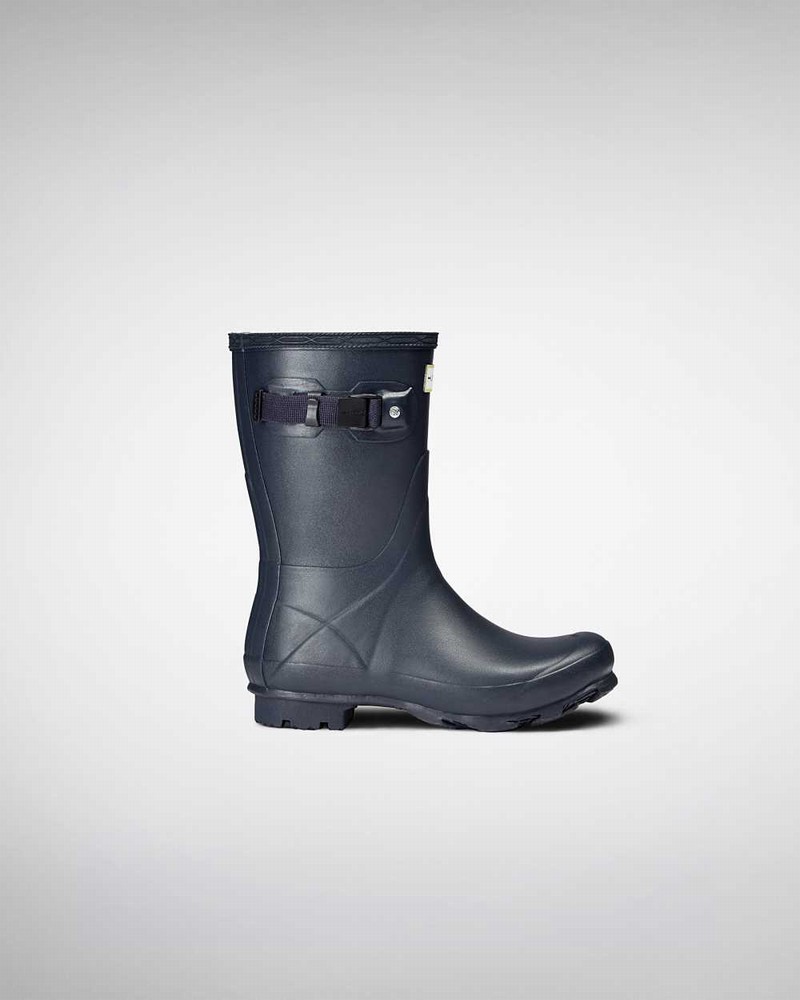 Hunter Norris Field Short Women Short Boots Navy | 347242009