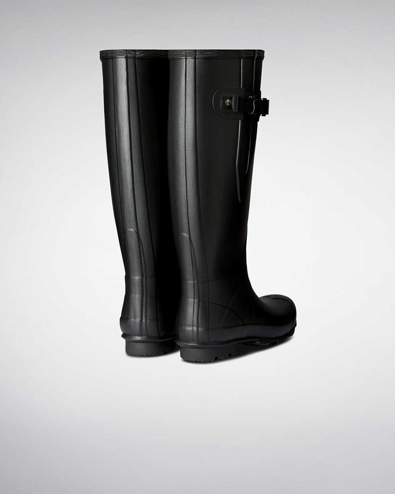 Hunter Norris Field Wide Fit Women Rain Boots Black | 379368640